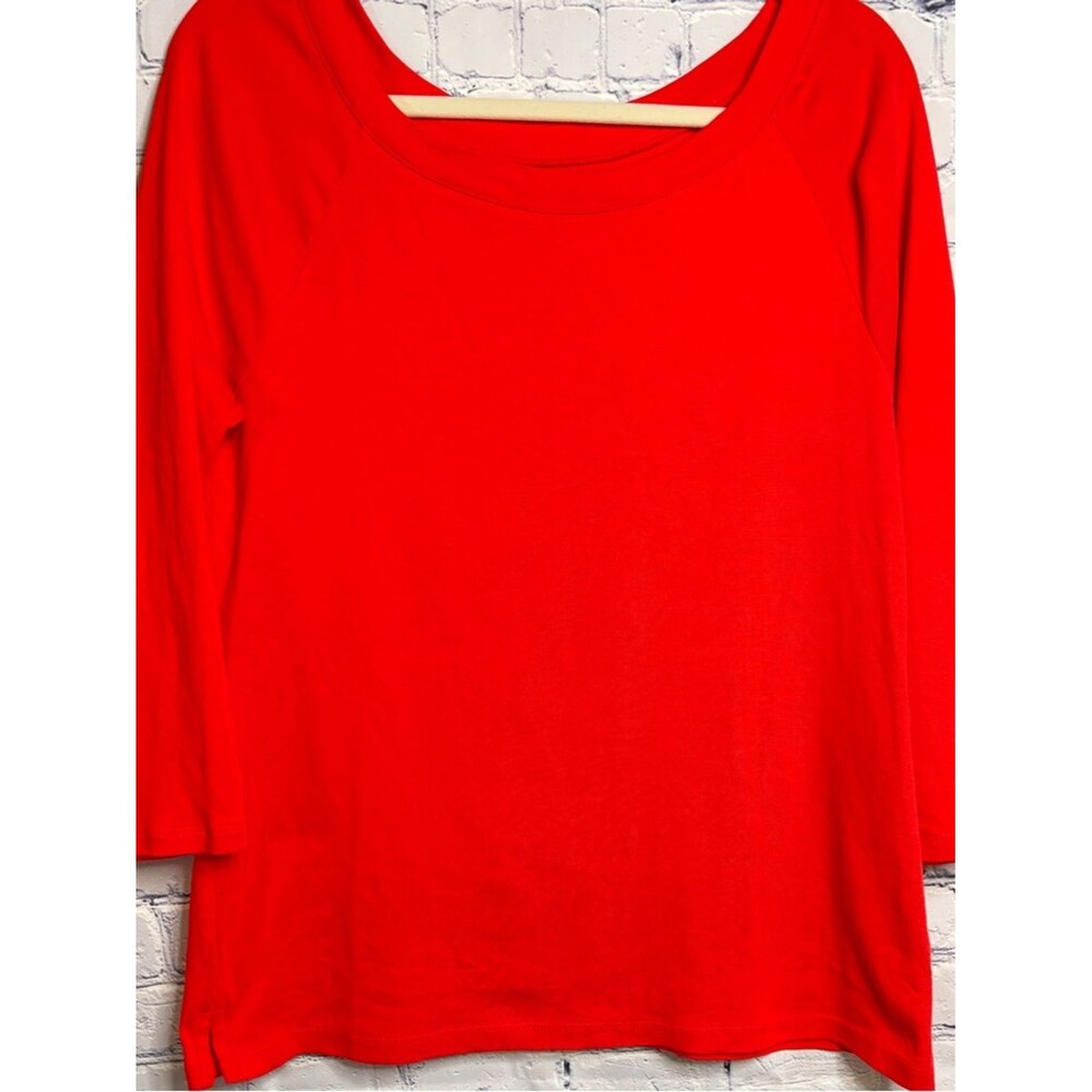 TALBOTS Poppy Lightweight Bateau Neck Nautical Minimalist Classic T-Shirt L